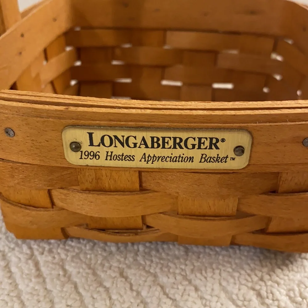 Vintage Longaberger 1996 Brown Square Hostess Appreciation Collectible Basket